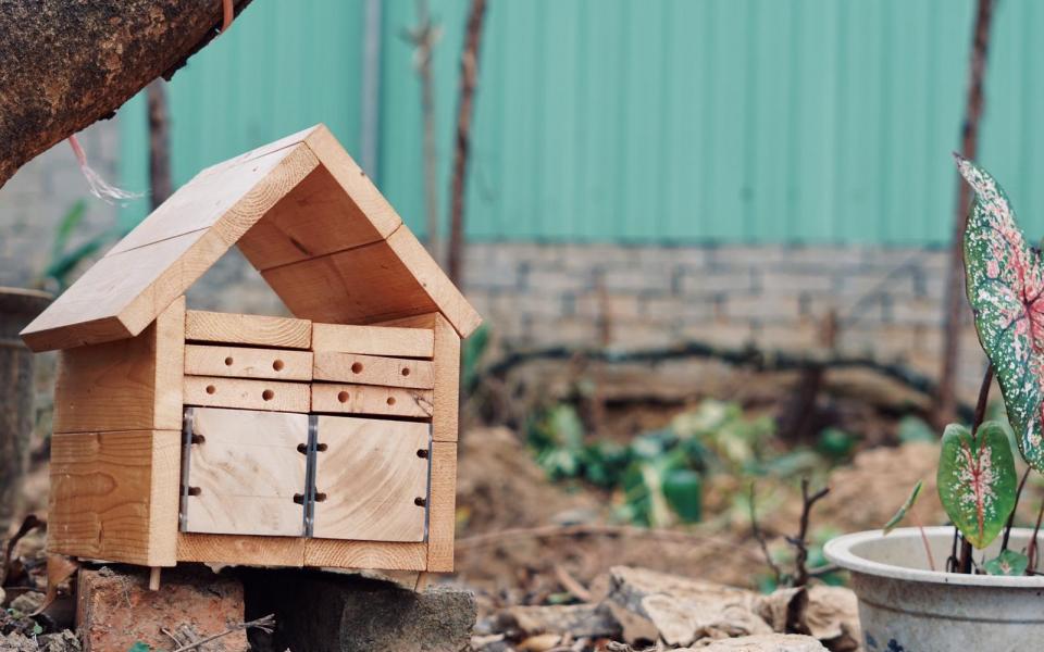 By using wood and other materials, a small base for solitary bees can be put anywhere whether at home or in the park, creating more pollination for the natural environment.